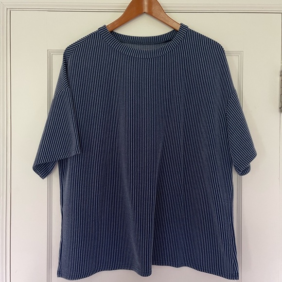 Women's Blue Ribbed set - Picture 2 of 4